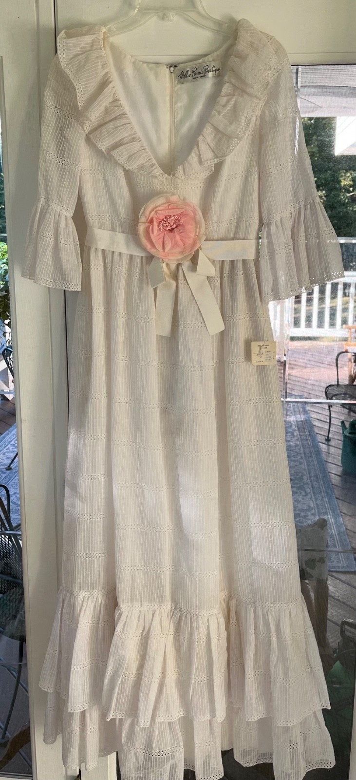 Mollie Parnis Boutique New York Vintage 70’s Maxi Dress New with Tags EC