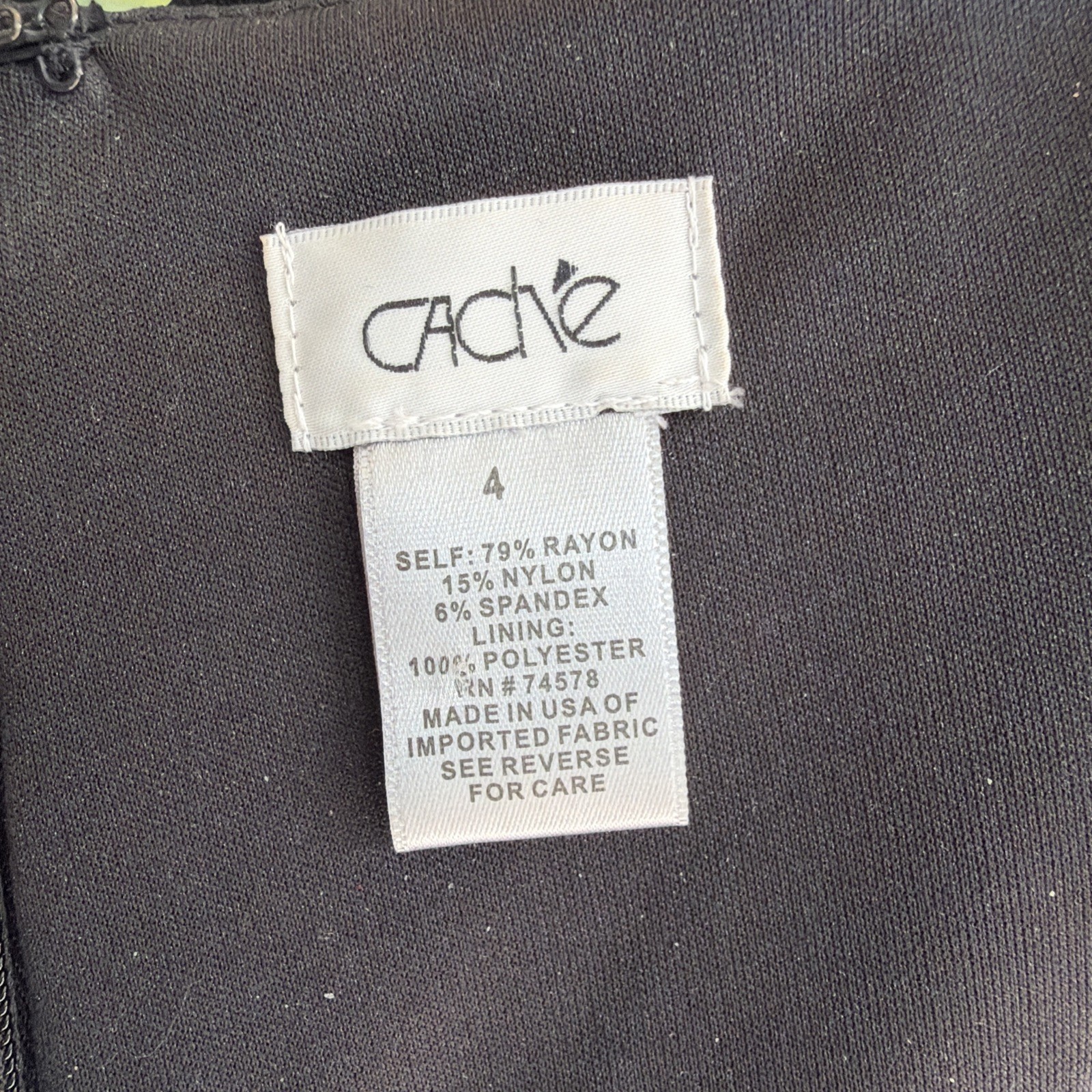 Vintage 1990s Cache Little Black Dress Size 4