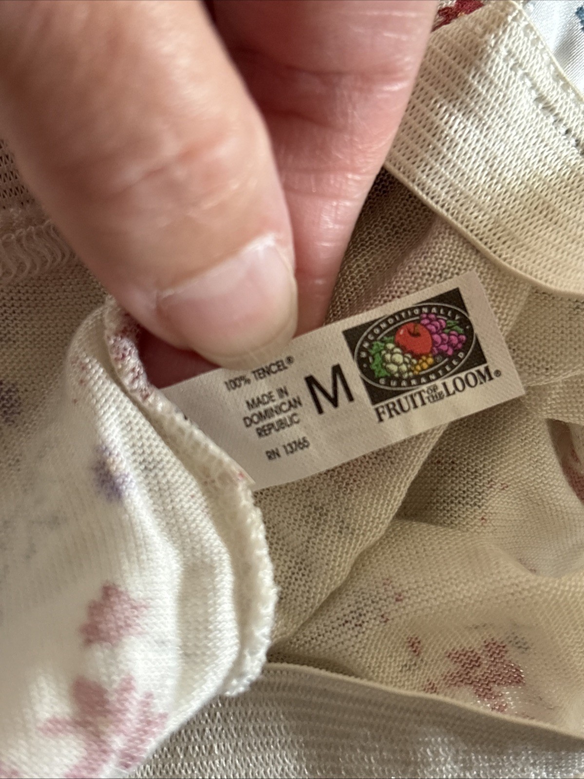 VTG rare nos Fruit of the Loom hicut Panties made of tencel Floral Briefs