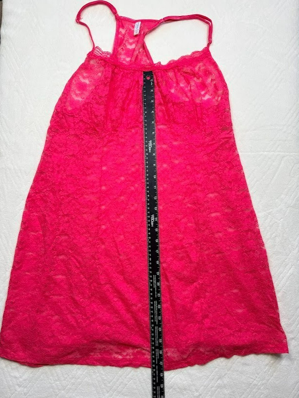 George lace nightgown Womens 2XL (18-20) babydoll magenta pink Intimate Lingere