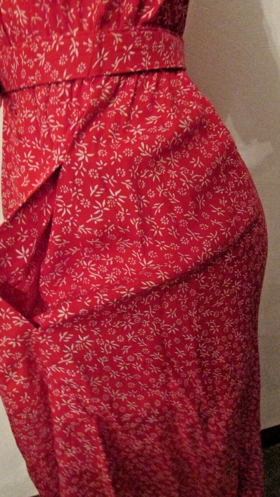 Carol Anderson Floral Rayon Belted Secretary Tea Garden Party Dress 2 USA made