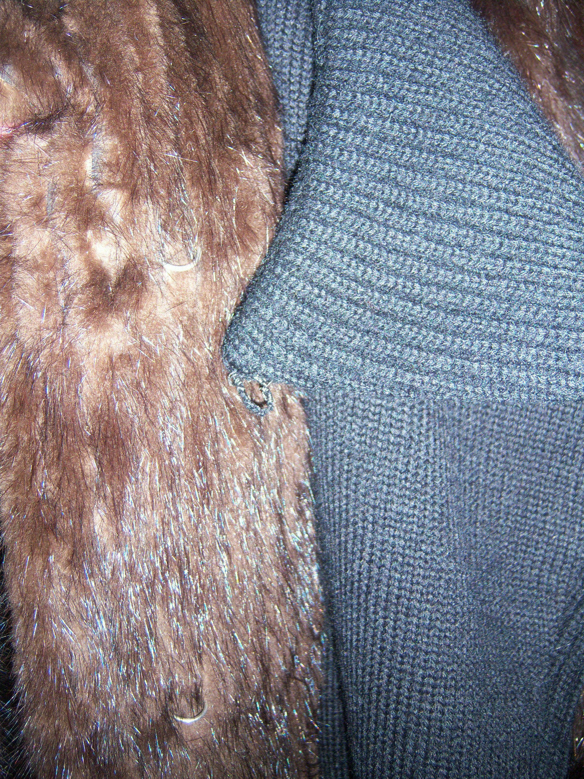 VTG SHARP!! RETRO TRENDY RETRO Hudson’s Fur Salon Beaver Sweater COAT SIZE M/L
