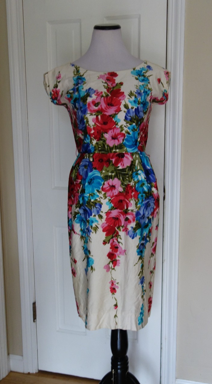 Vintage SCUDERI of Italy Floral Lined Dress – Refer to Measurements