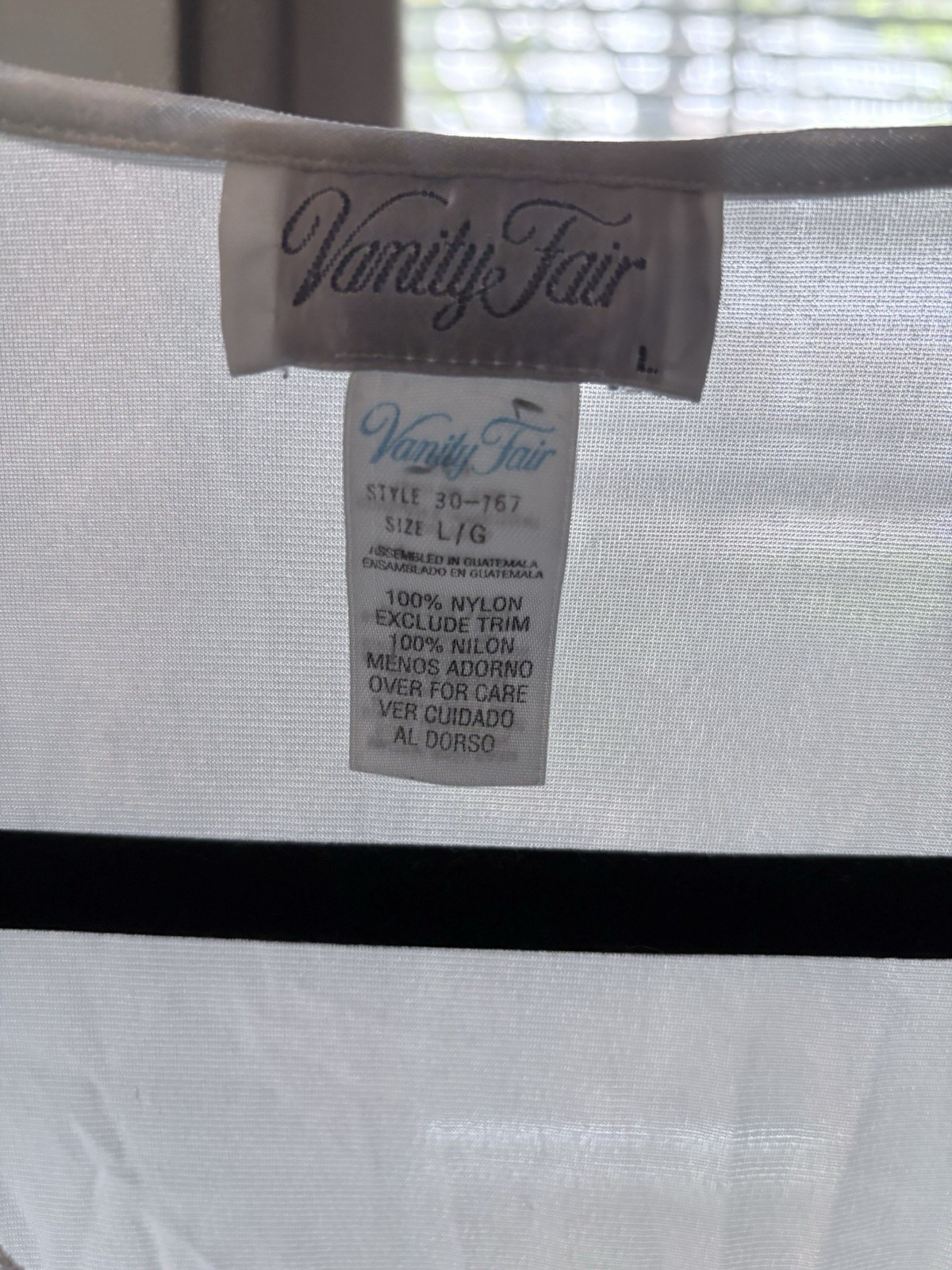 Vanity Fair White Lace Trim Full Slip, Regular Size L Womens Lingerie