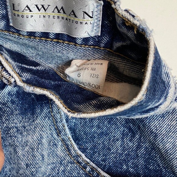 Vintage Women’s Lawman Acid Wash High Waist Jeans Size 9 1980s Western Cowgirl