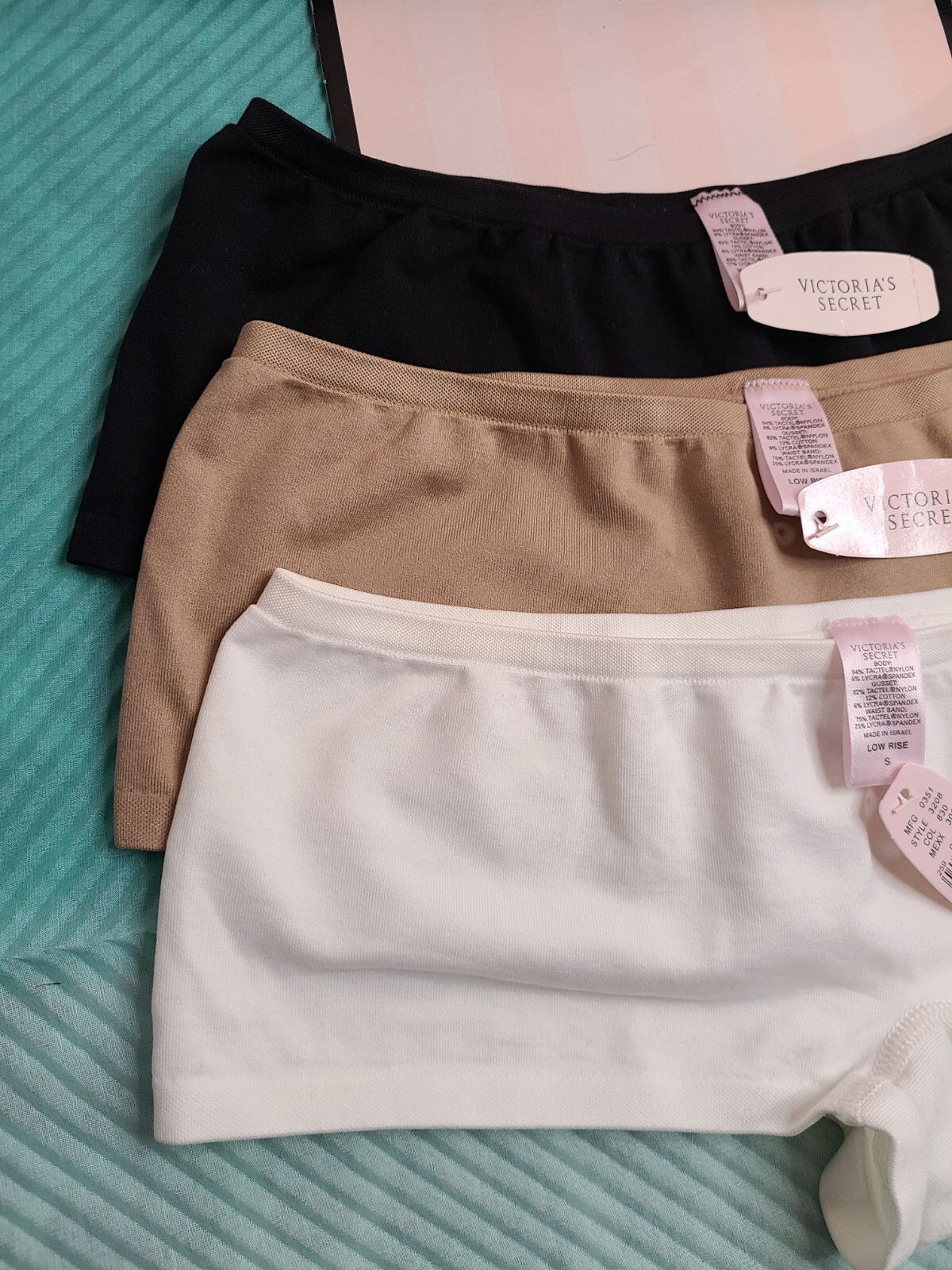 NWT Vtg Victoria’s Secret Smooth Tactel Nylon Boyshorts Bundle (3) Size Sm