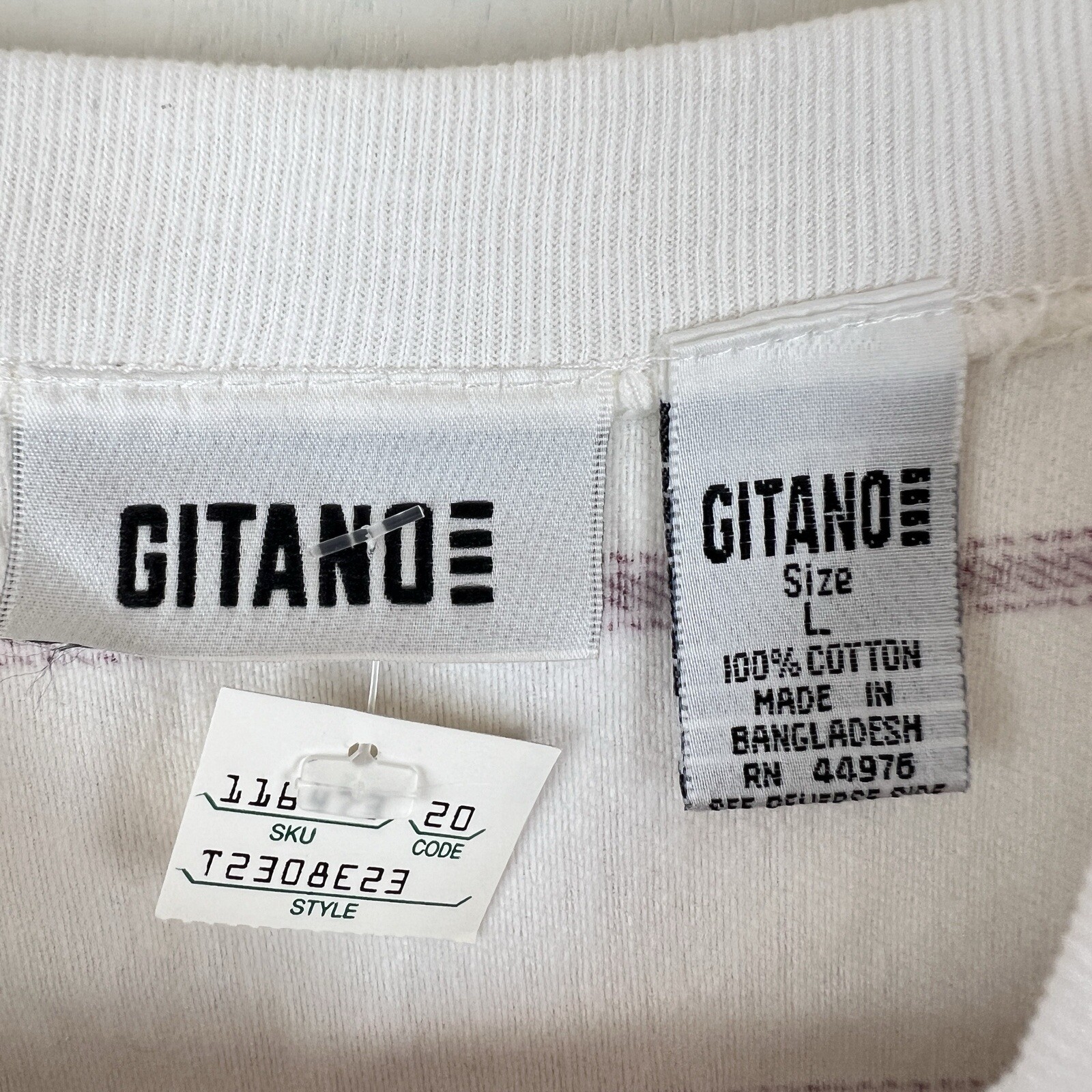 Vintage Gitano Womens Large Western Native Striped Pullover Top Shoulder Pads