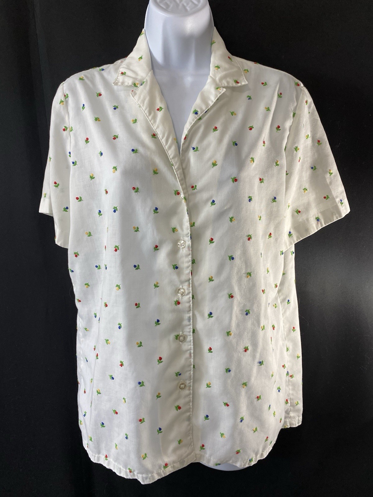 International Womens Garment 70’s Shirt Union Made In USA Bloomcore Kitschy Rare