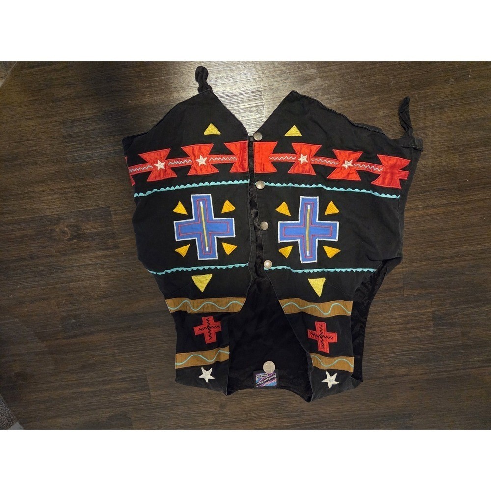 Vintage Panhandle Slim Vest Womens Medium Buttton Up Western Ranch And Town