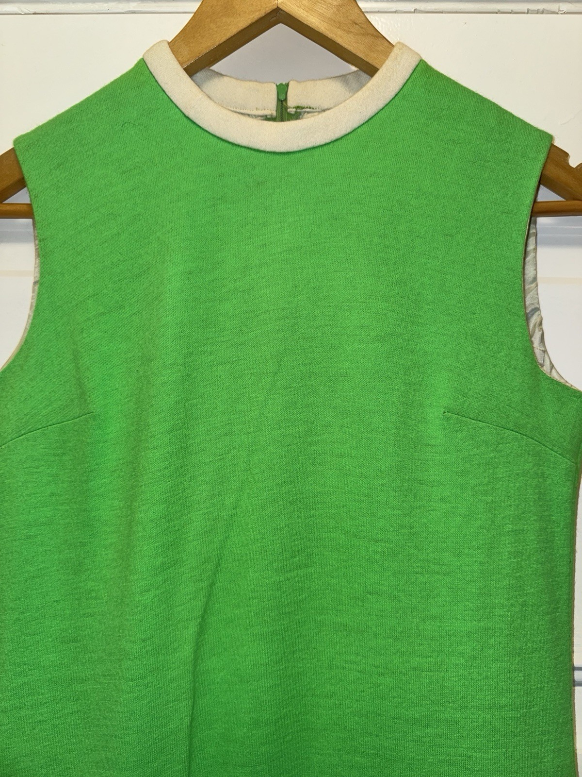 Vintage 60s R&L Green Mod Dress Matching Coat Set Womens 10 Go Go Jackie O