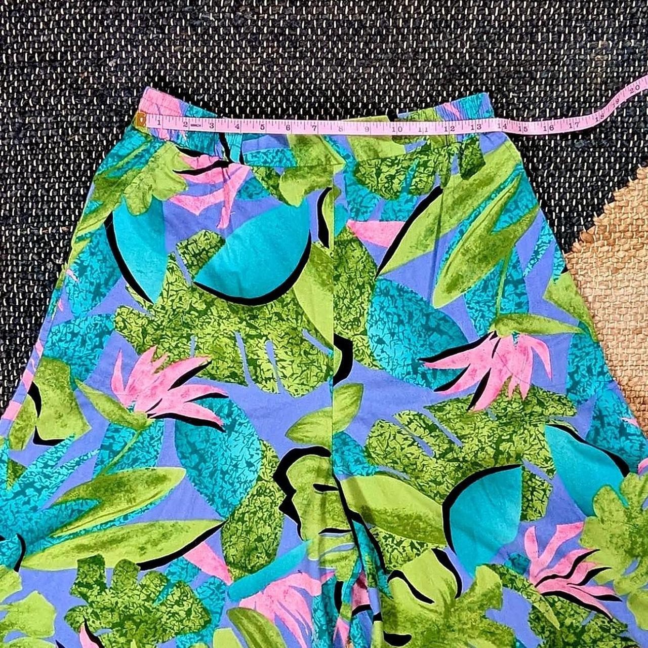 Vintage 1980s Retro Hilo Hattie Hawaiian Aloha 2 Piece Jumpsuit Set size XL