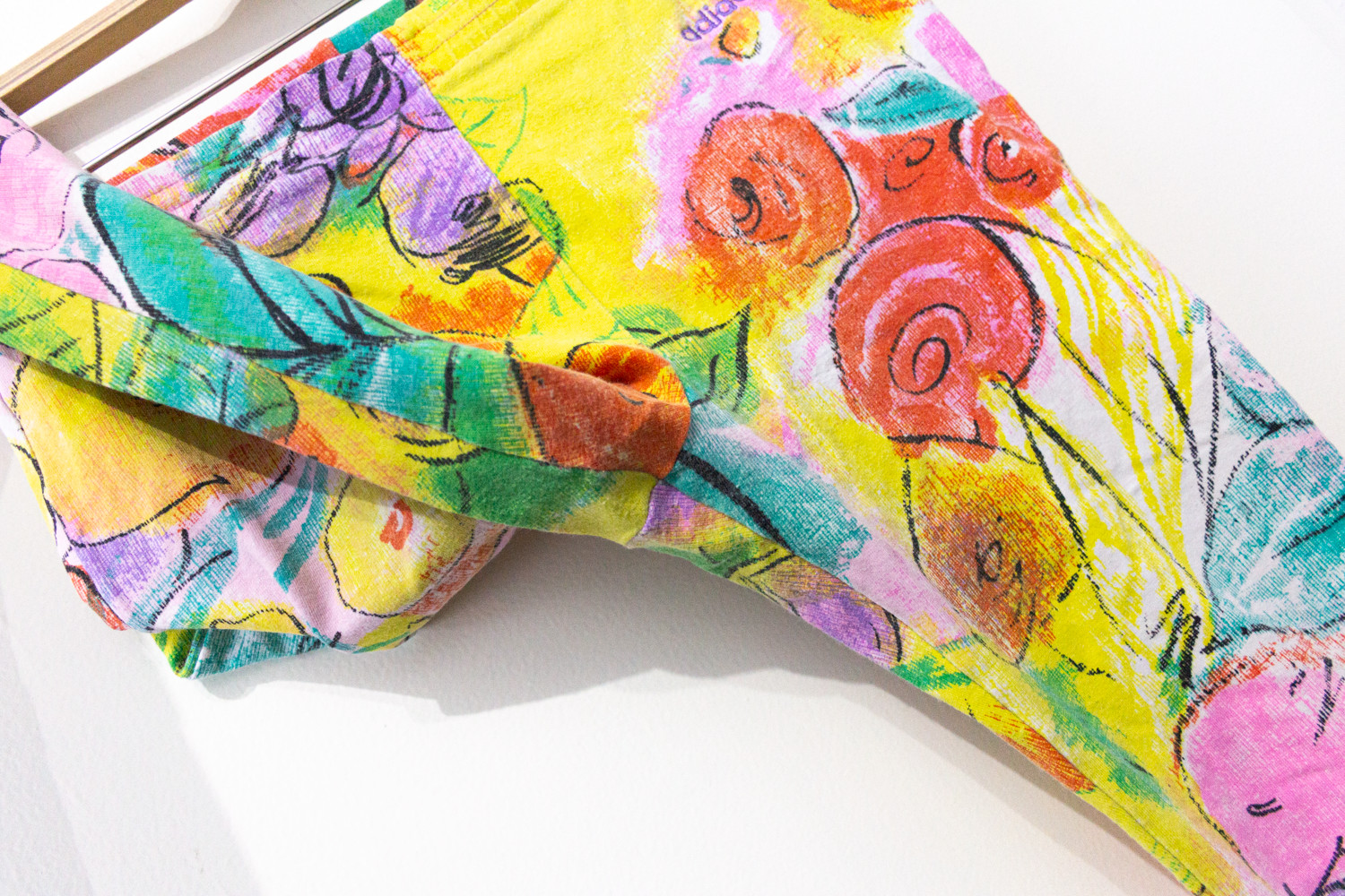 Vintage Adidas Originals 36 Cycling Shorts 90s Floral Yellow Floral Retro Adicolor