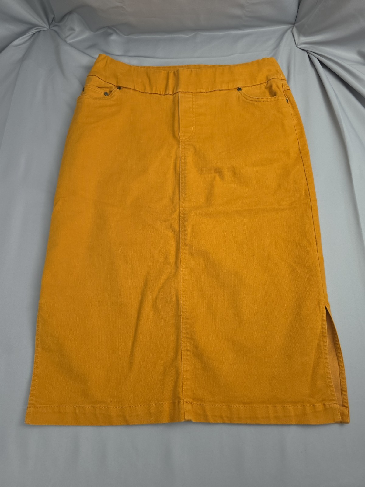 Jessica London Stretch Pencil Skirt Women’s 12W Orange 33×29 Office Career