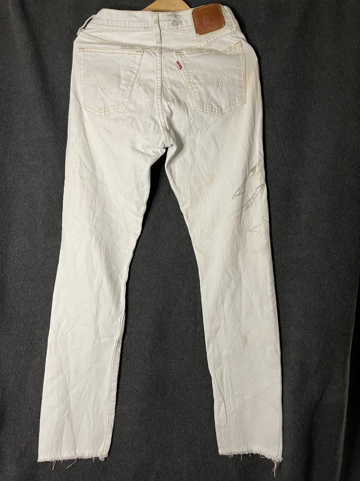 Levis 501 S Big E Skinny Jeans Men Sz W28 L39 Denim Button Fly Mid Rise Vintage