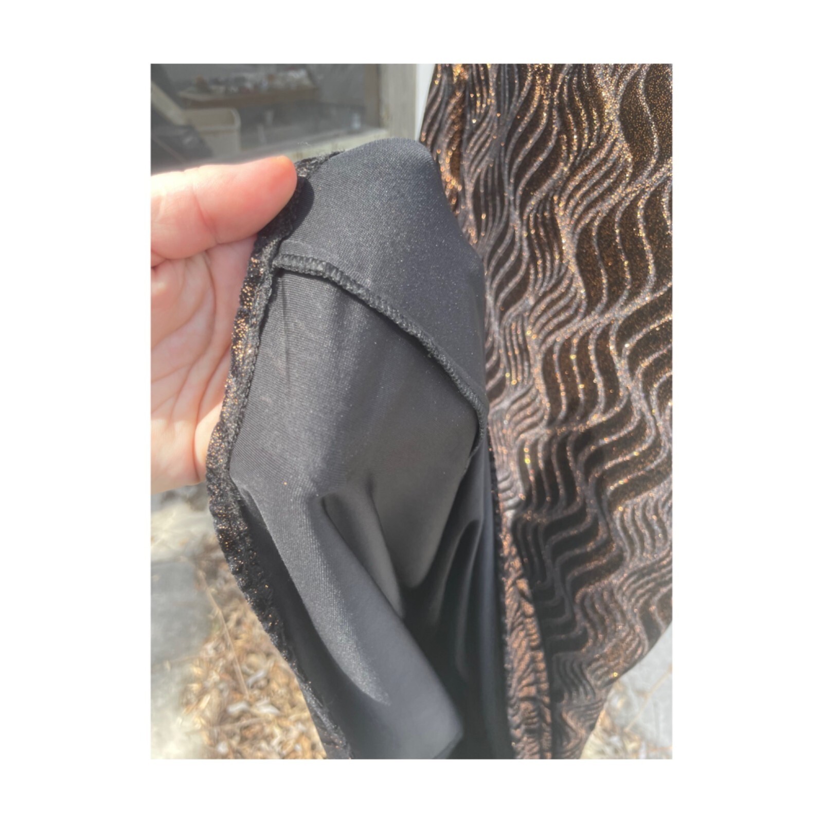 Vtg | 90s Formal Gown Dress Velvet Burnout Copper Metallic Spaghetti Straps 14