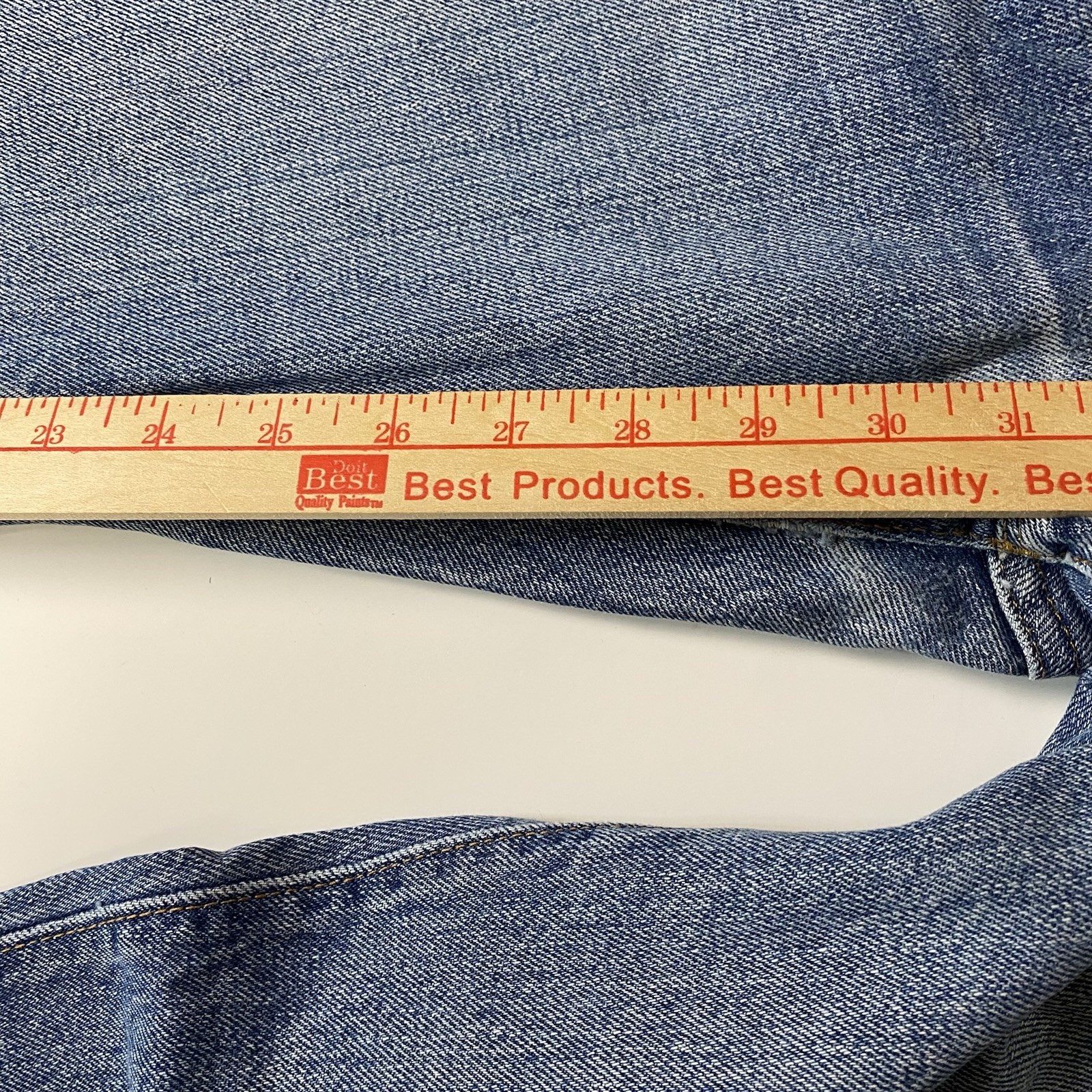 1970s Vintage Levi’s Jeans Button Fly Selvedge Black Bar Tack Fits 32×31 Rare