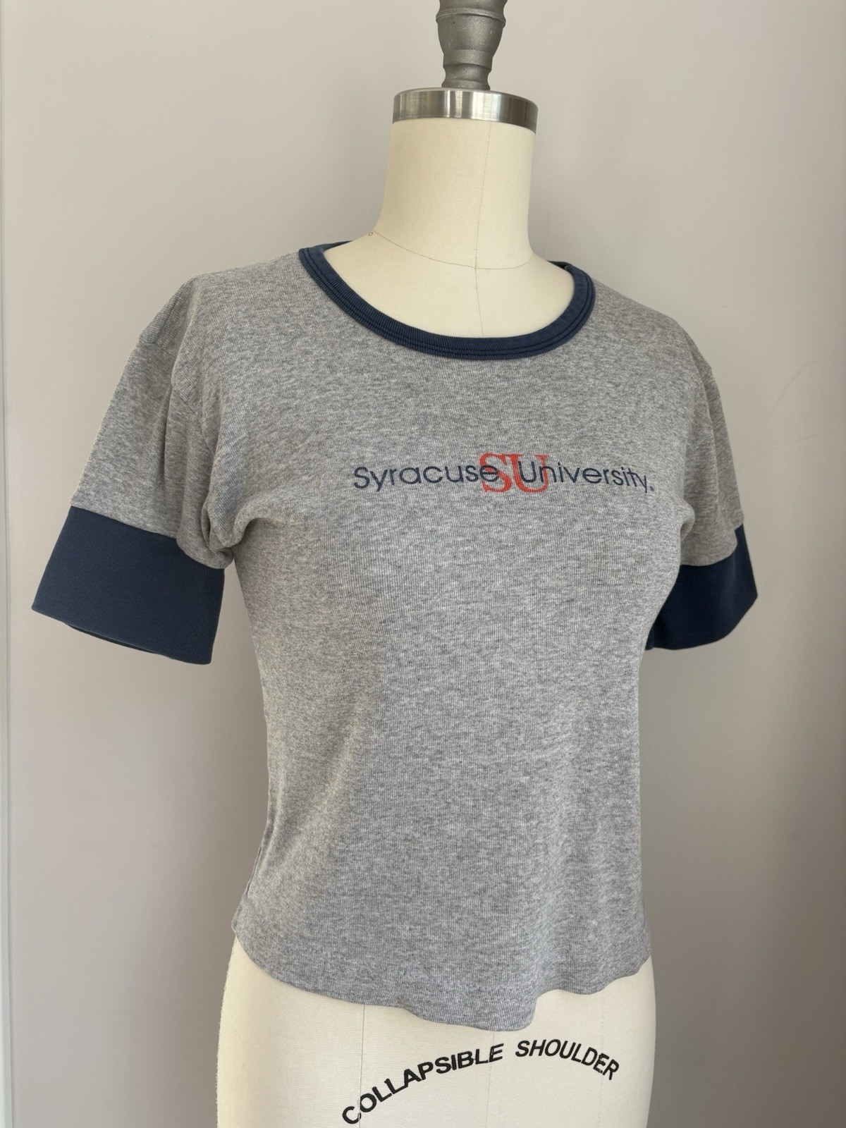 Vintage 80’s Syracuse University Orange High Fever Cropped Ringer T Shirt XS/S