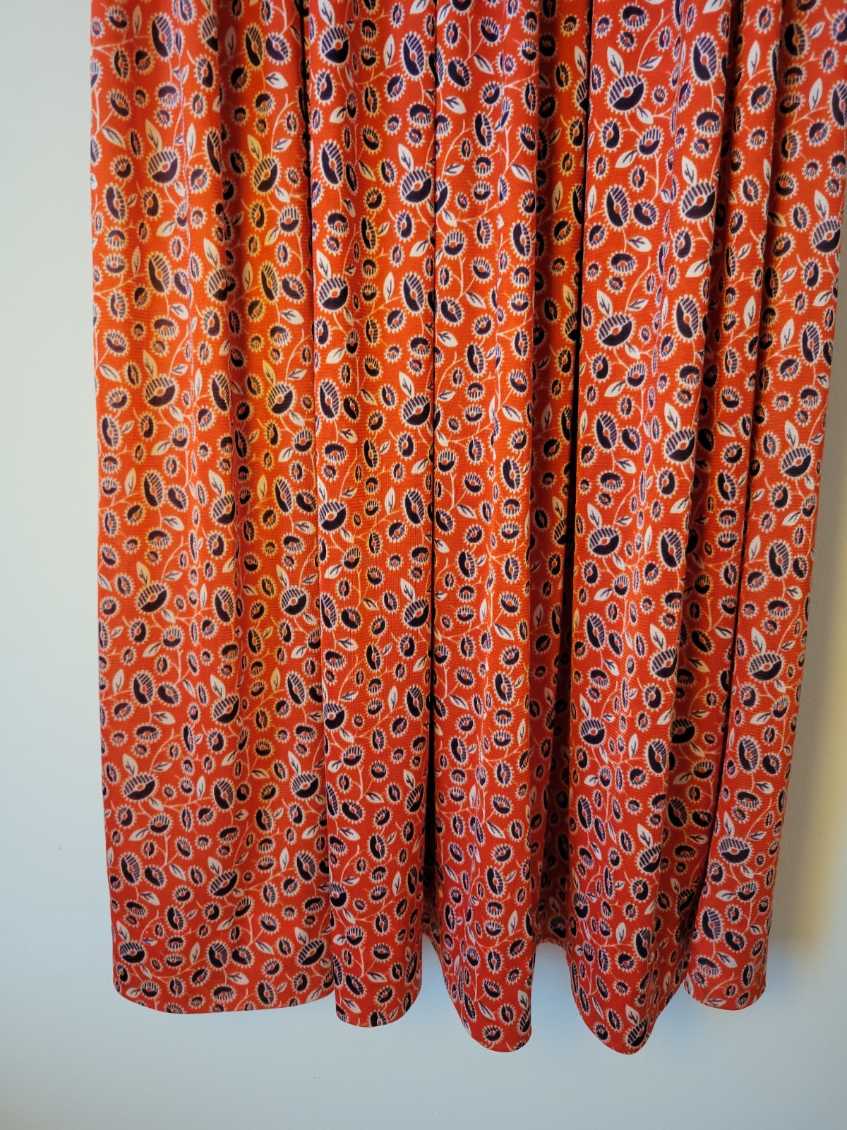 VTG 60’s 70’s Shady Lane Red White & Blue Floral Cottage Dress