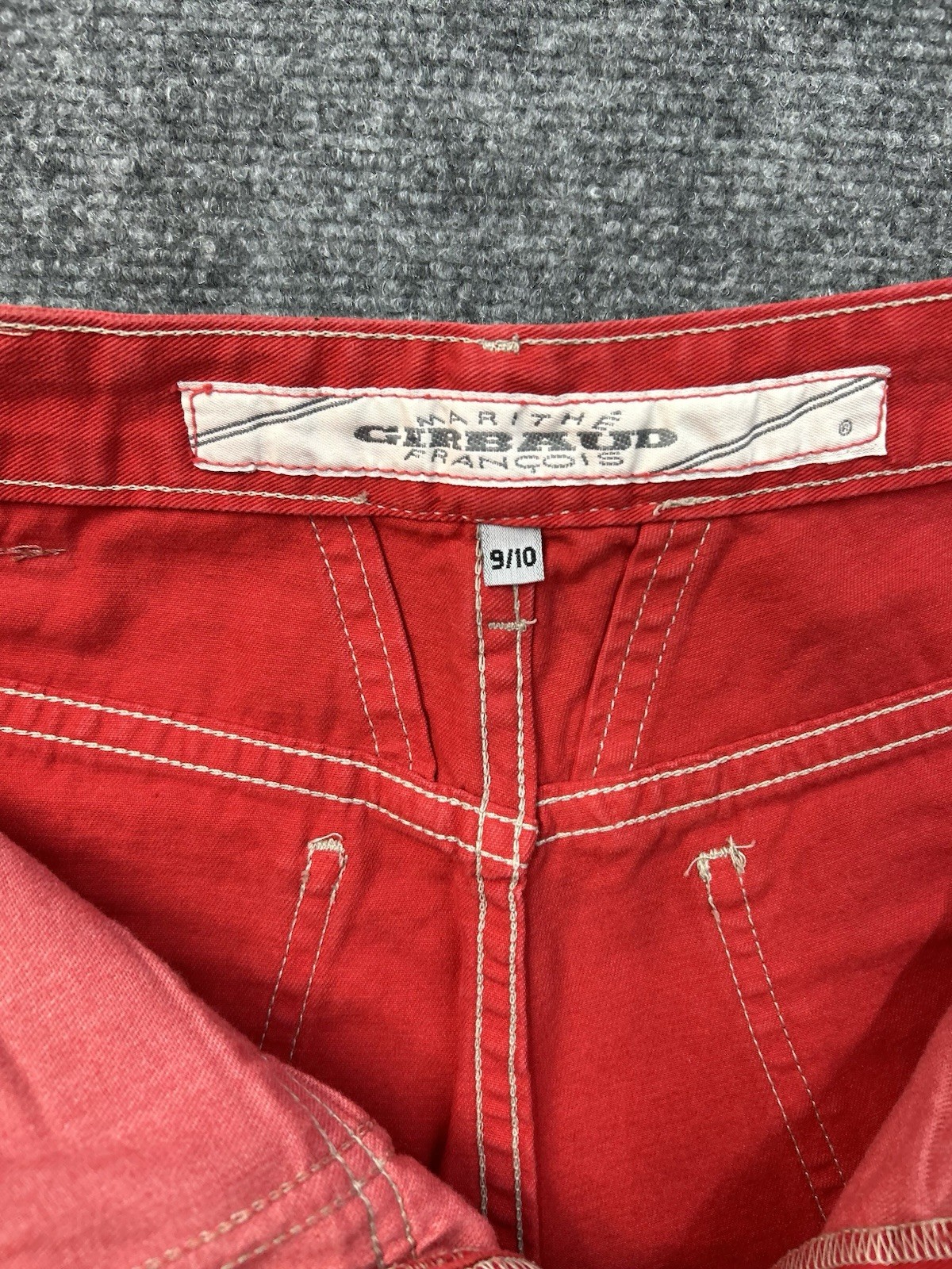 Pedal Pusher’s Vintage Red Size 9-10 100 % Cotton Made In USA