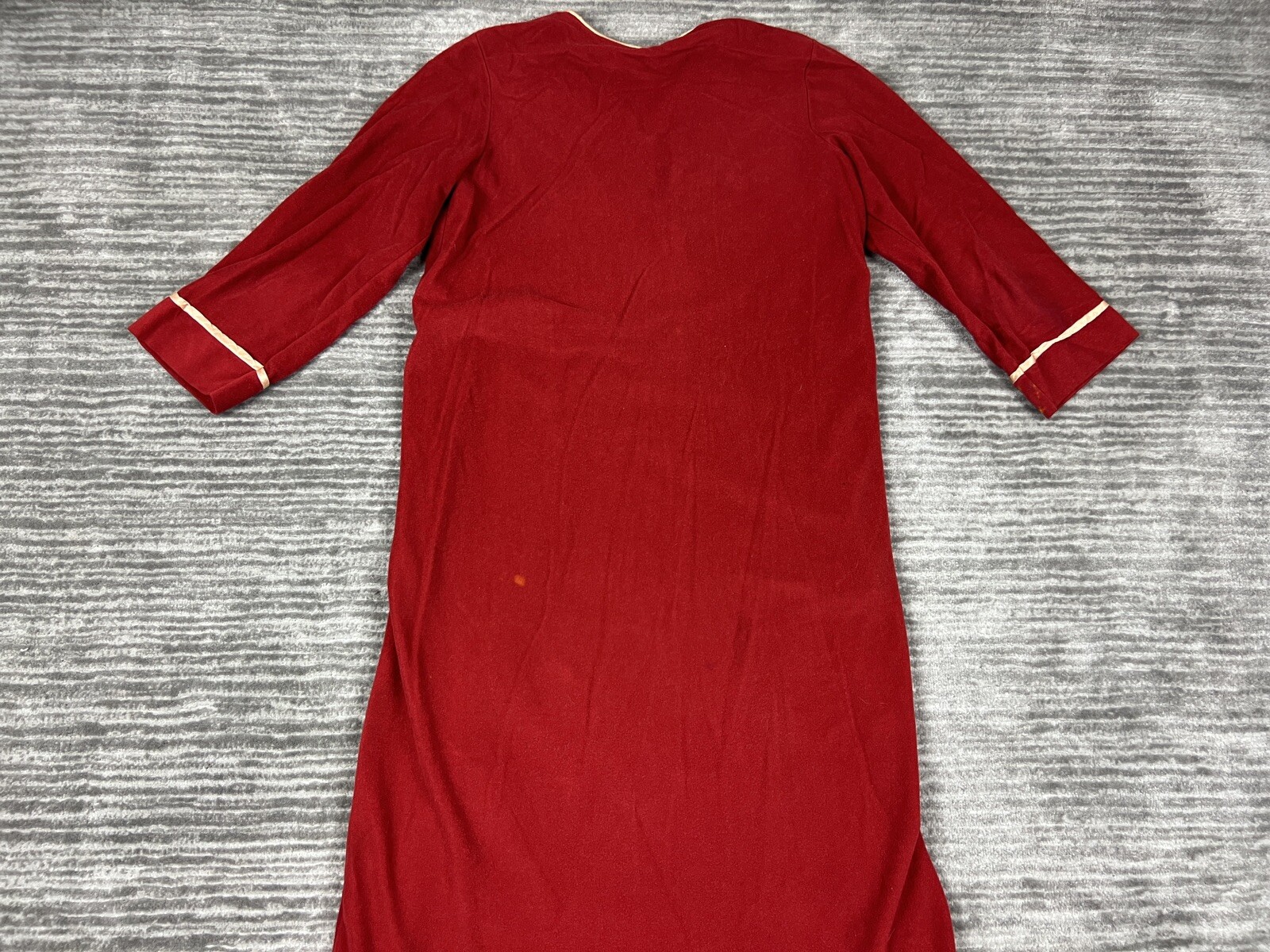 Vintage Plaza 9 Robe Womens Red Loungewear Longsleeve