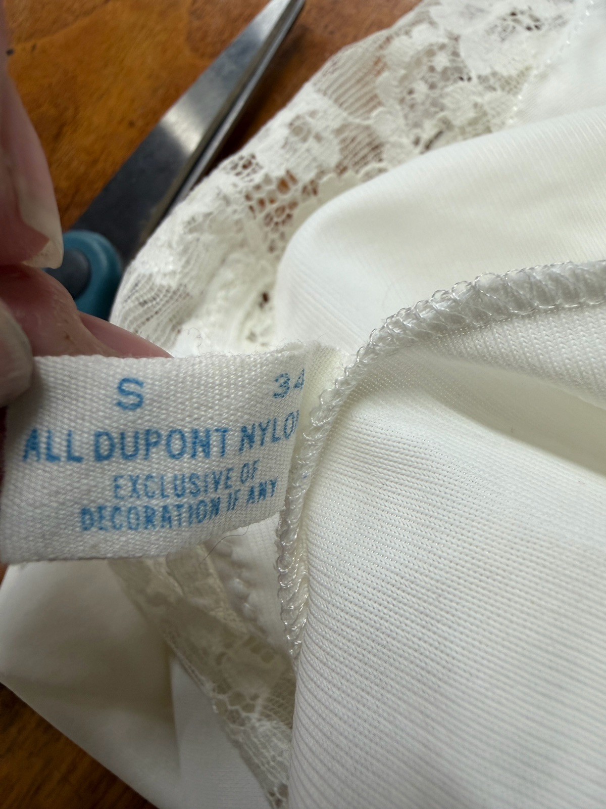 Vtg VAN RAALTE Small Off White Slip Dress Lace Cami Top Silky Nightgown Satin