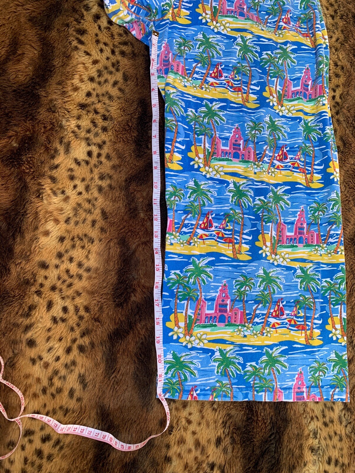 McInerny Hawaii Lounge Wear Two Piece Pajama Set Hawaiian Print Colorful Medium