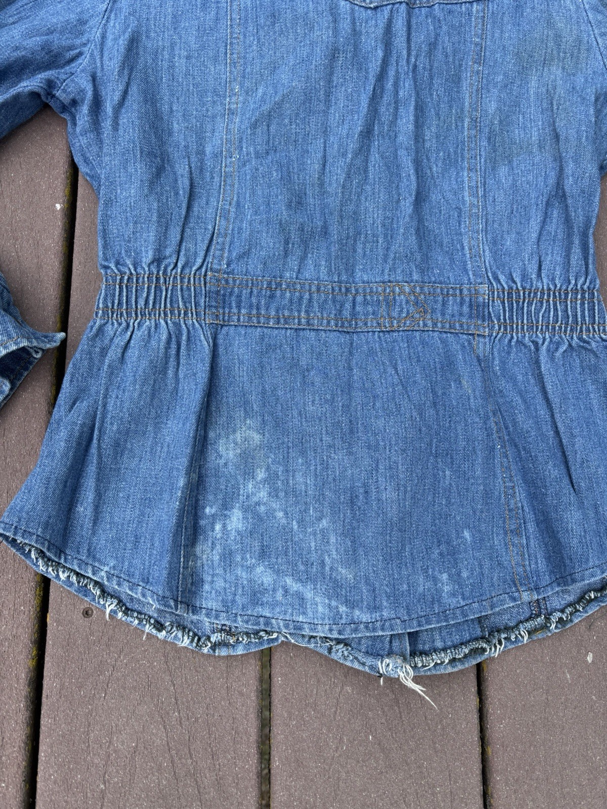 Vtg 1970s Lady Lee Denim Jacket Size Small Medium Blue Jean western top hippie