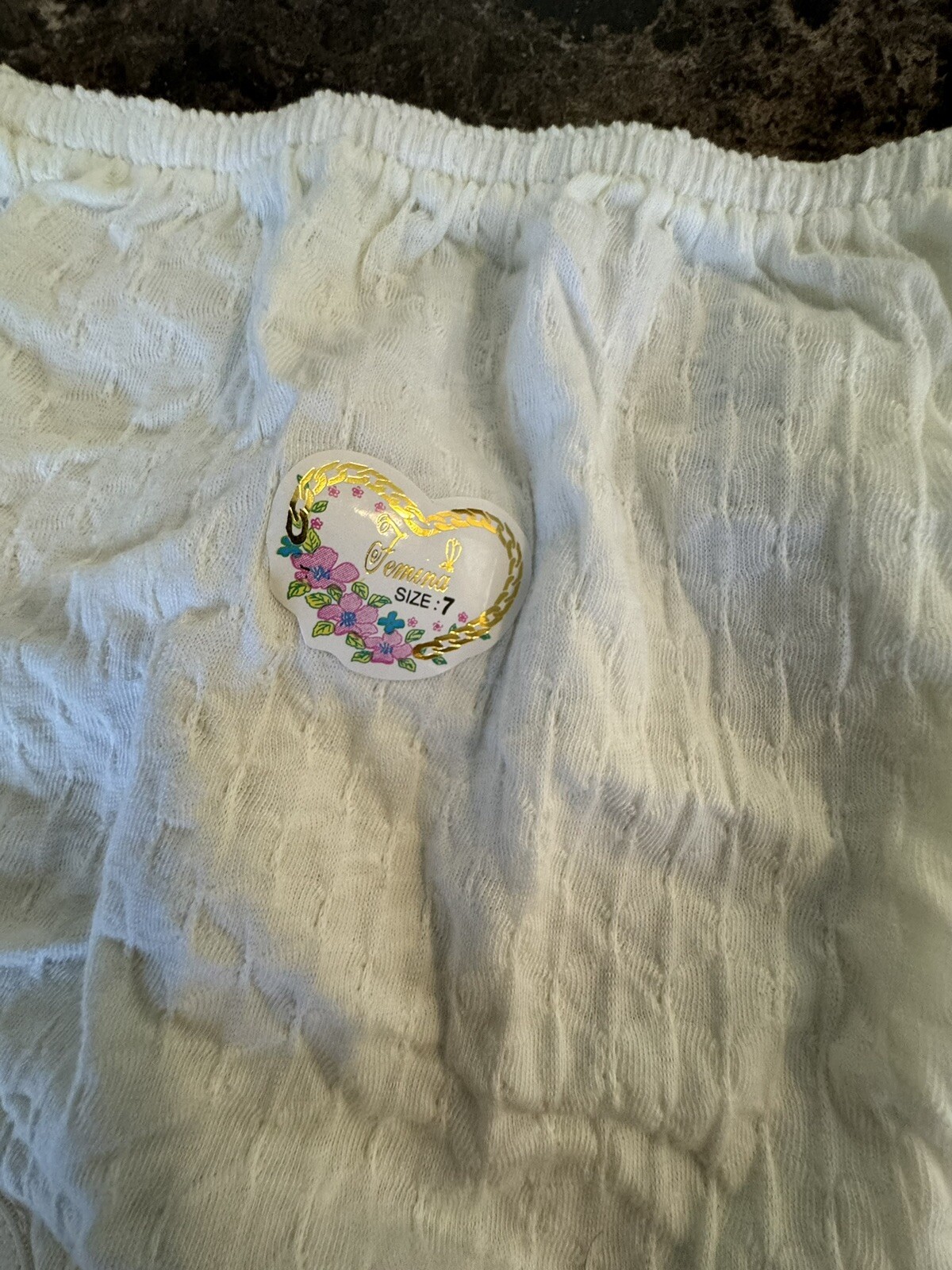 VINTAGE FEMINA COTTON / POLYESTER GRANNY PANTY! SIZE 7 NEW! CREAM