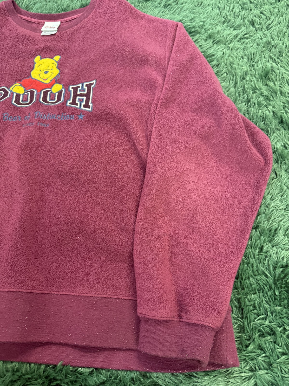 Vintage Disney Store Winnie the Pooh Bear of Distinction Fleece Sweatshirt 2XL