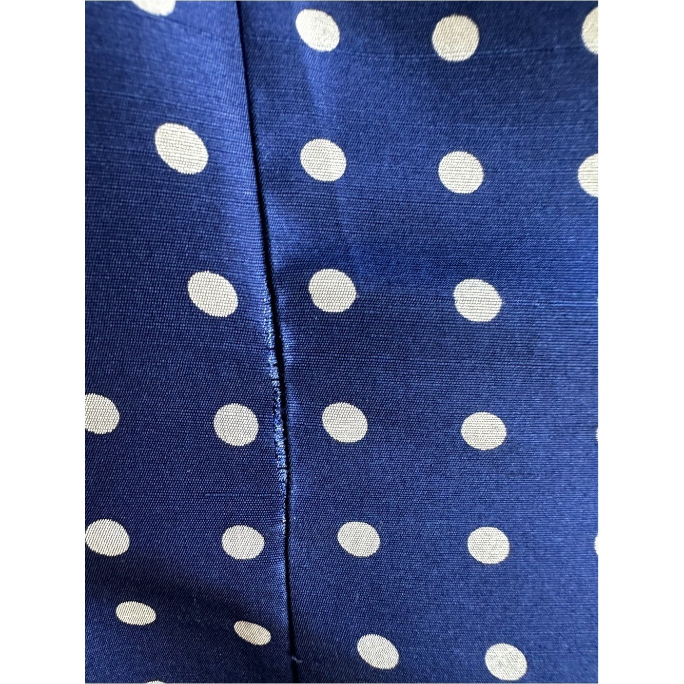 Pure & Simple 100% Silk Blue Polka Dot Dress Retro Parisian Chic Ruffle Hem Sz 8