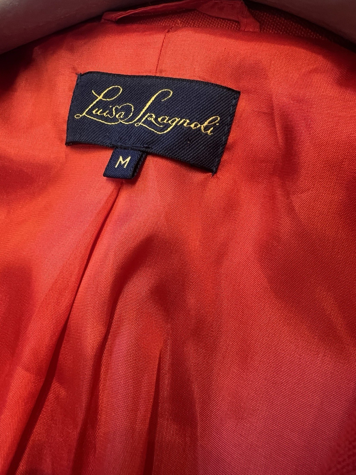 Blazer Jacket Louisa Spagnoli Size M Italy Wool Gorgeous Peach