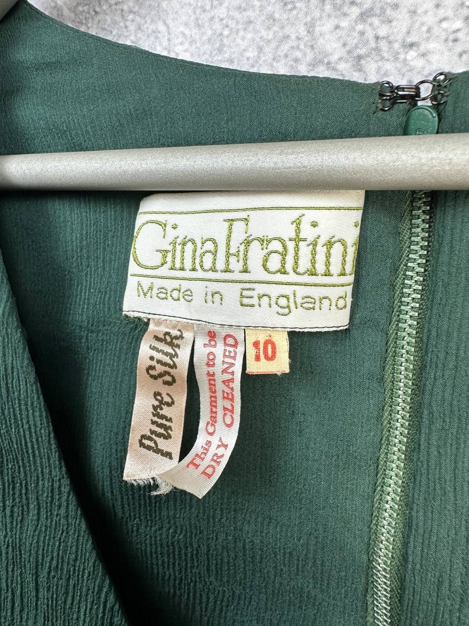 Gina Fratini Vintage 1970s Pure Silk Chiffon Draped Maxi Dress Size UK 10