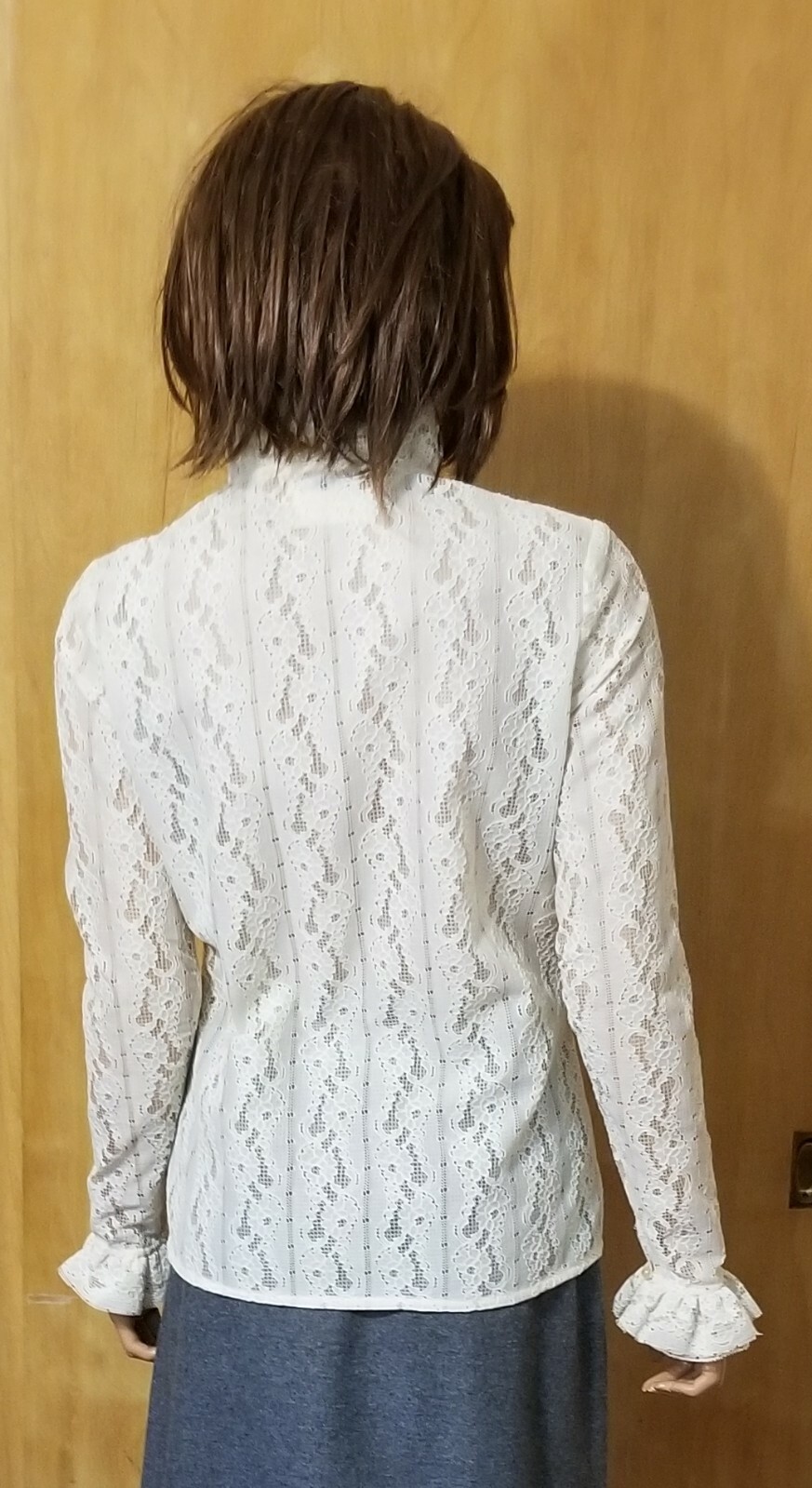 VINTAGE 2 PIECE MALBE LACE TOP & LONG WOOL SKIRT ~ 9/10 ~ 60’s