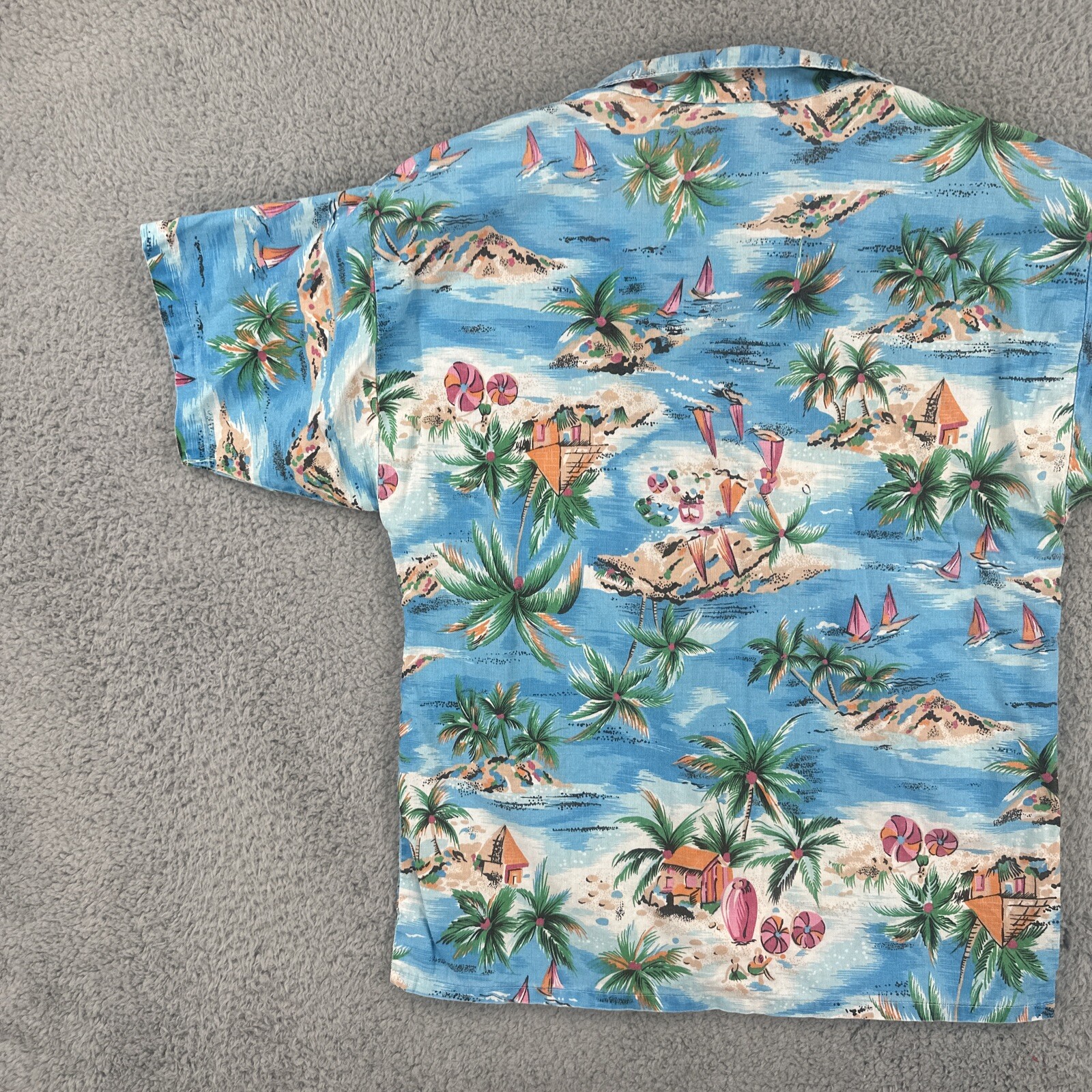 Vintage Palmetto’s 90s Women’s Size S Hawaiian Beach Camp Button Up Shirt EUC