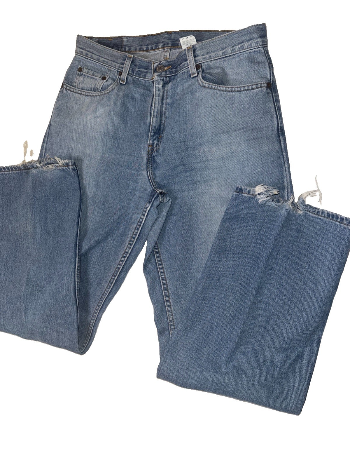 VTG Levi’s 577 Jeans Womens 10 M Loose Fit Y2K Distressed Blue Denim 31×30