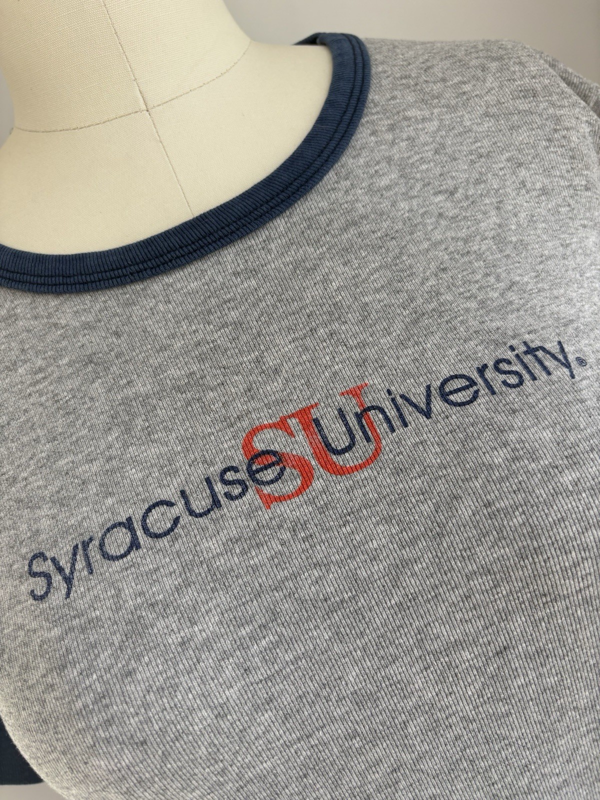 Vintage 80’s Syracuse University Orange High Fever Cropped Ringer T Shirt XS/S