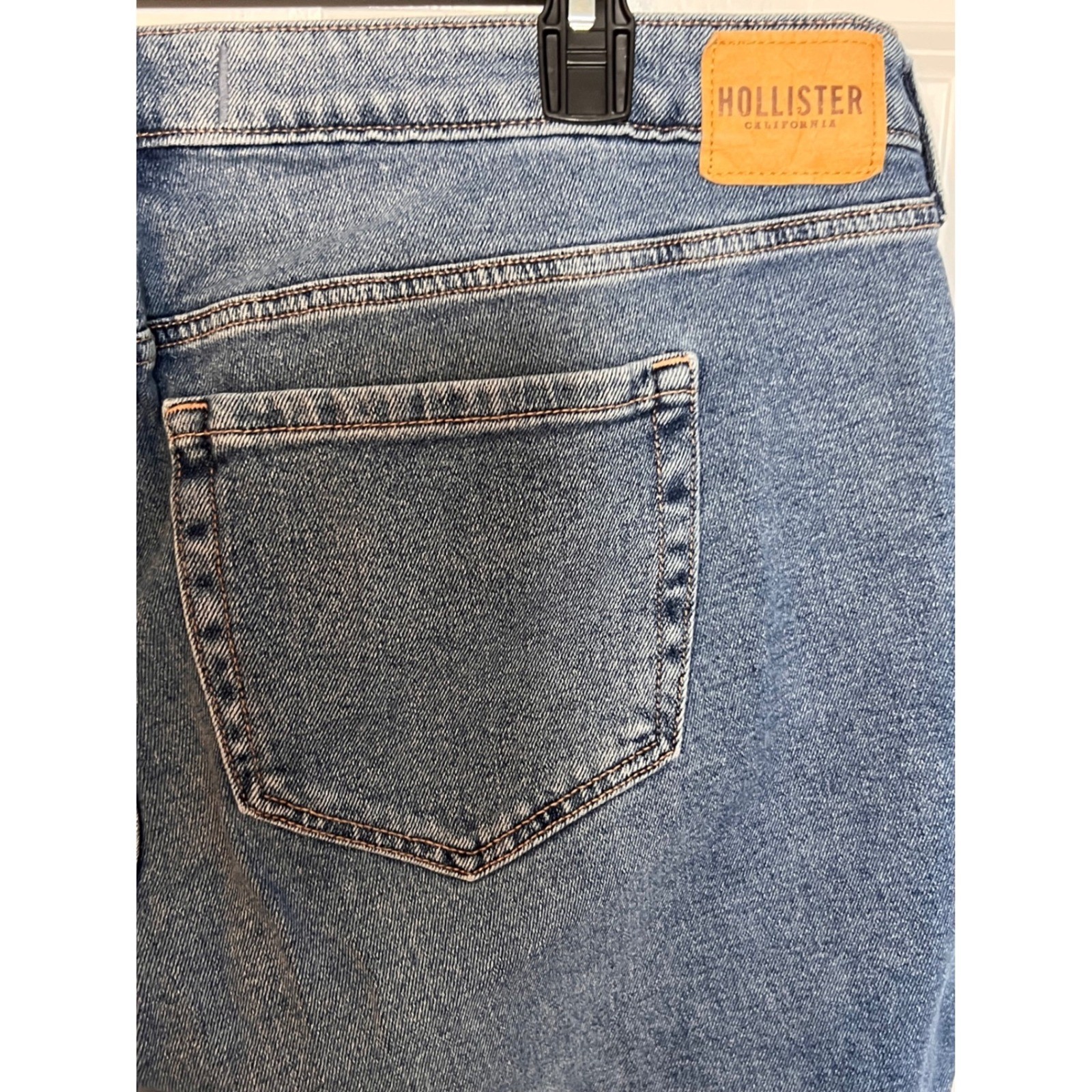 Hollister Curvy High Rise Jeans W35S Vintage Stretch Light Wash