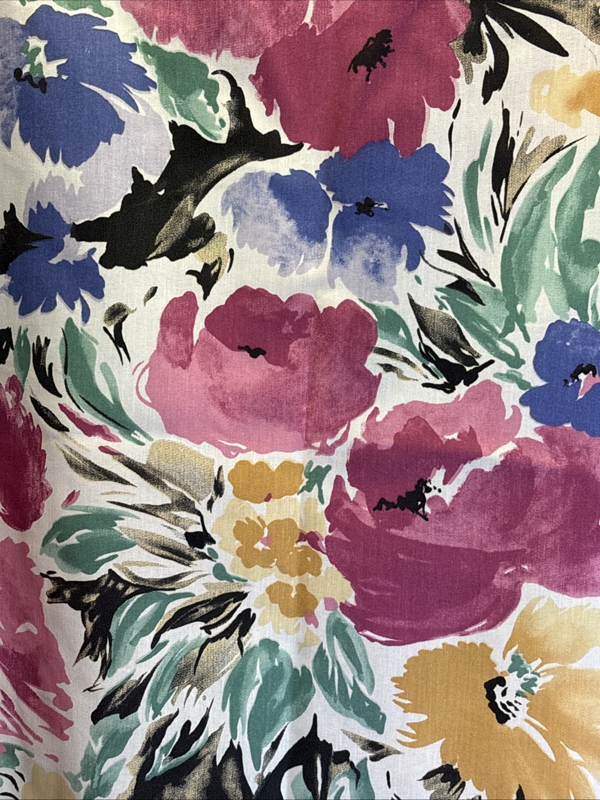Vintage Russ Women’s Floral Top Shirt Union Made In USA 1980s 80s Blouse Read