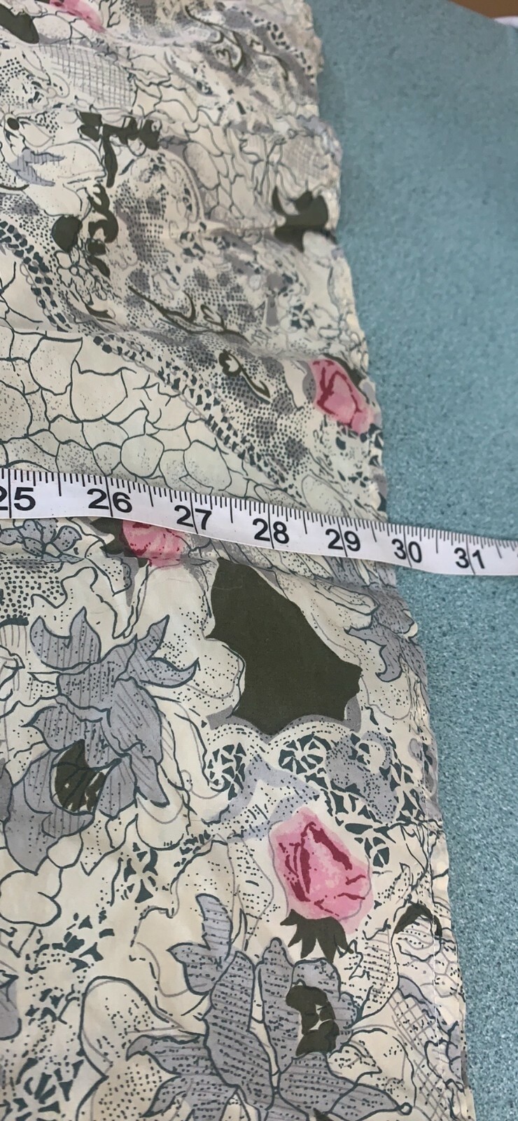 Women Claudia Richard Silk Floral Long Sleeve Shirt Blouse Button Up Floral Sz L