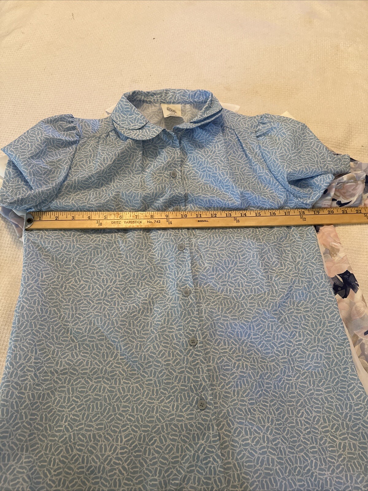 Vintage Lot Of 4 Short Sleeve Ladies Button Up Blouses Shirts Sz 7/8 9/10