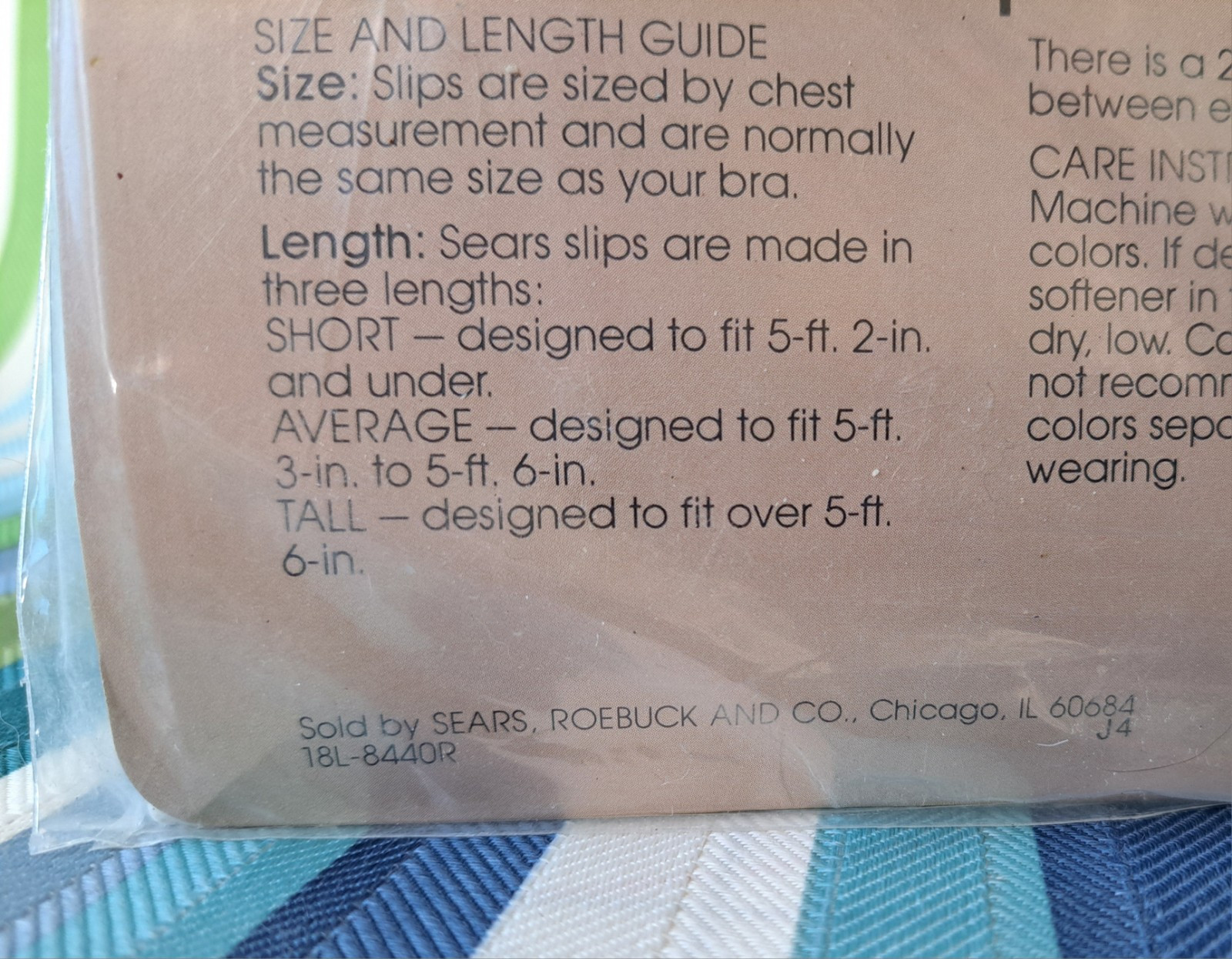 Vintage Sears Tailored Shadow Panel Slip 100% Antron Nylon Ivory Size 36 2 BIN14