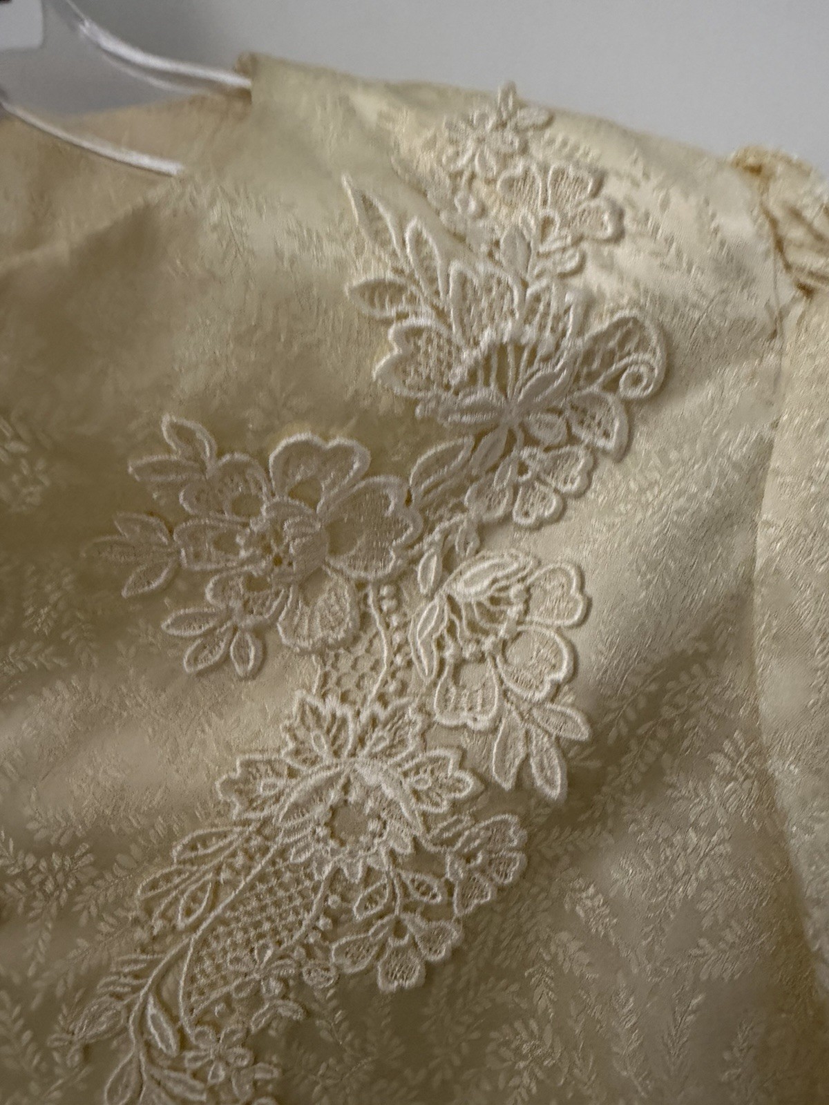 Dead Stock 80s Scott McClintock Ivory Embroidery Blouse Cottage Sz 10
