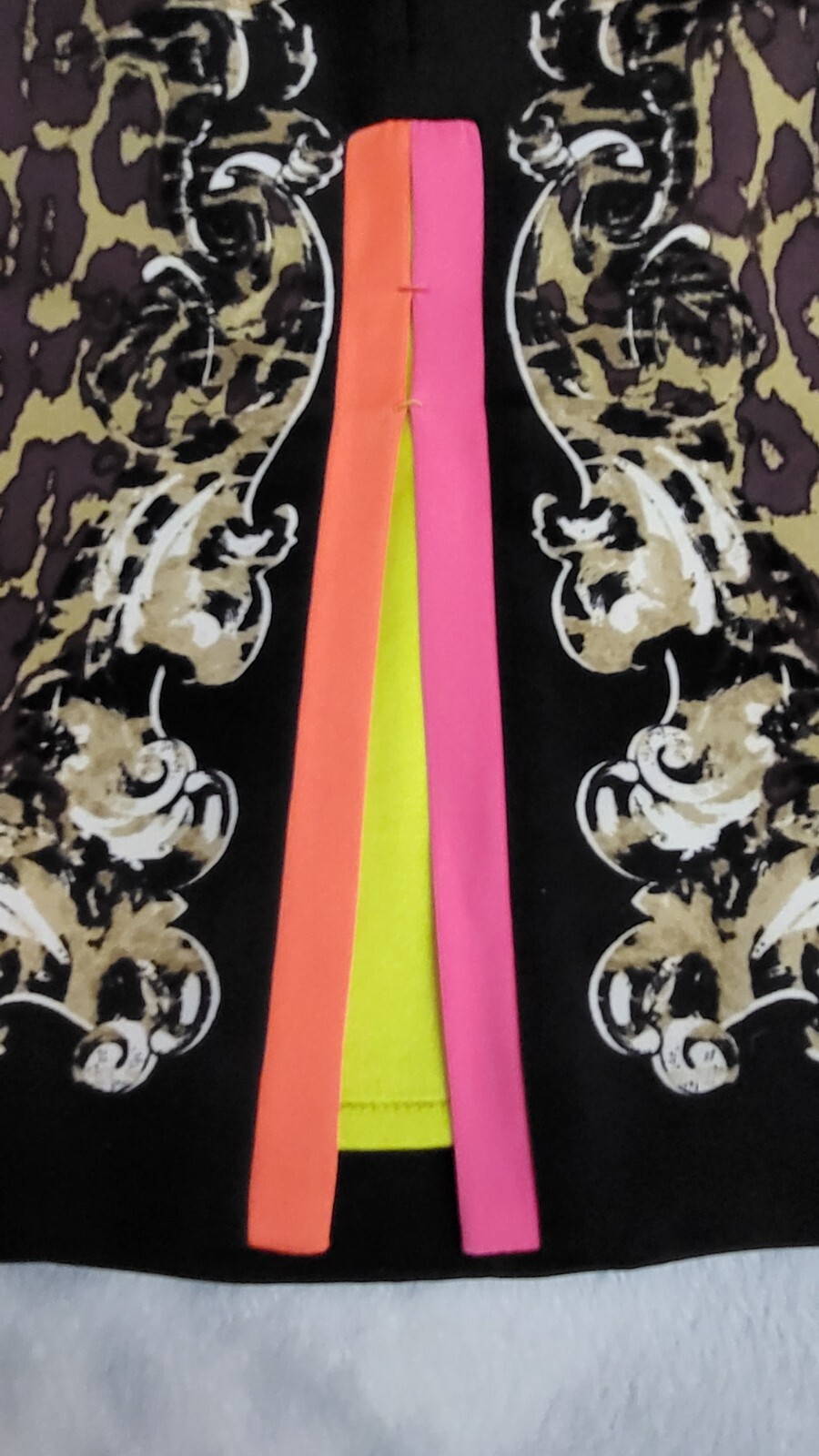 Elie Tahari Skirt Pencil Animal Leopard Print Modern 1990s Zippered Size 4 Cool
