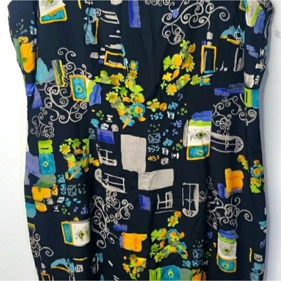 Vintage 90s | Rabbit Designs abstract floral sheath dress 14