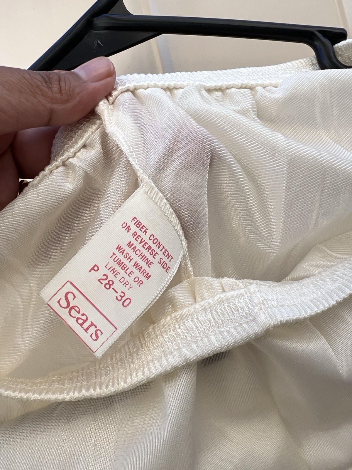 Sears Roebuck The Fashion Place Vintage Cream Sheer Nylon Two Pc Pajama Top Pant