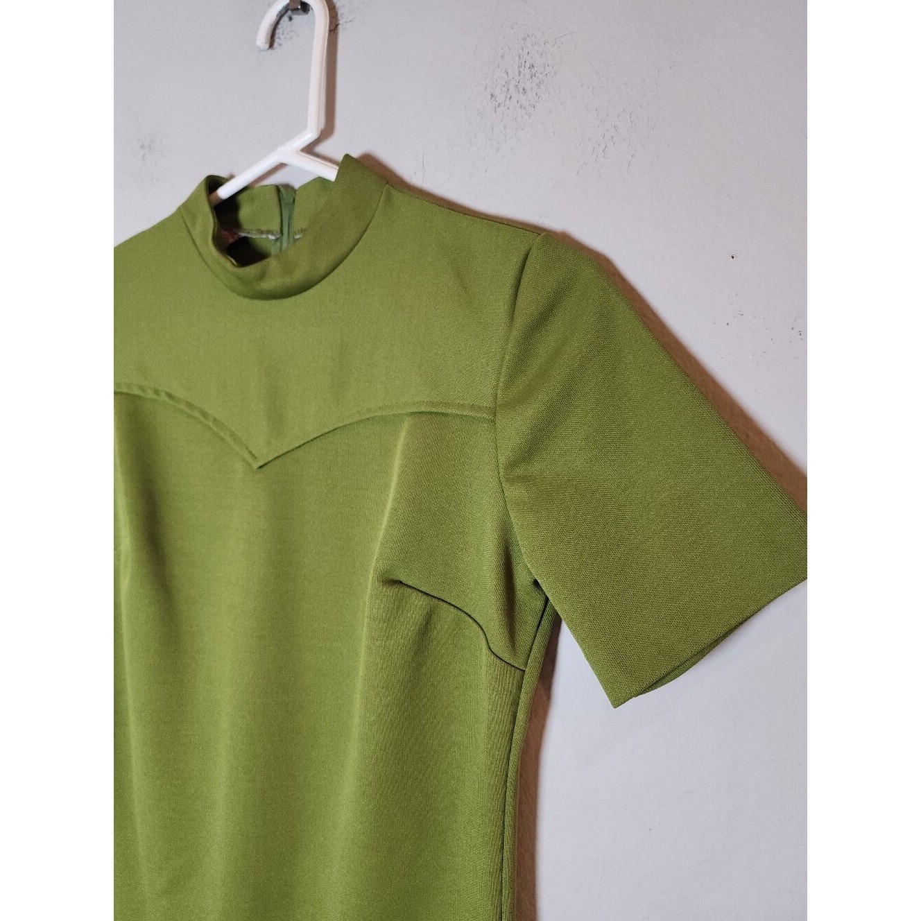 Vtg 60s 70s H Bar C California Ranchwear Green Short Sleeve Western Top Size S