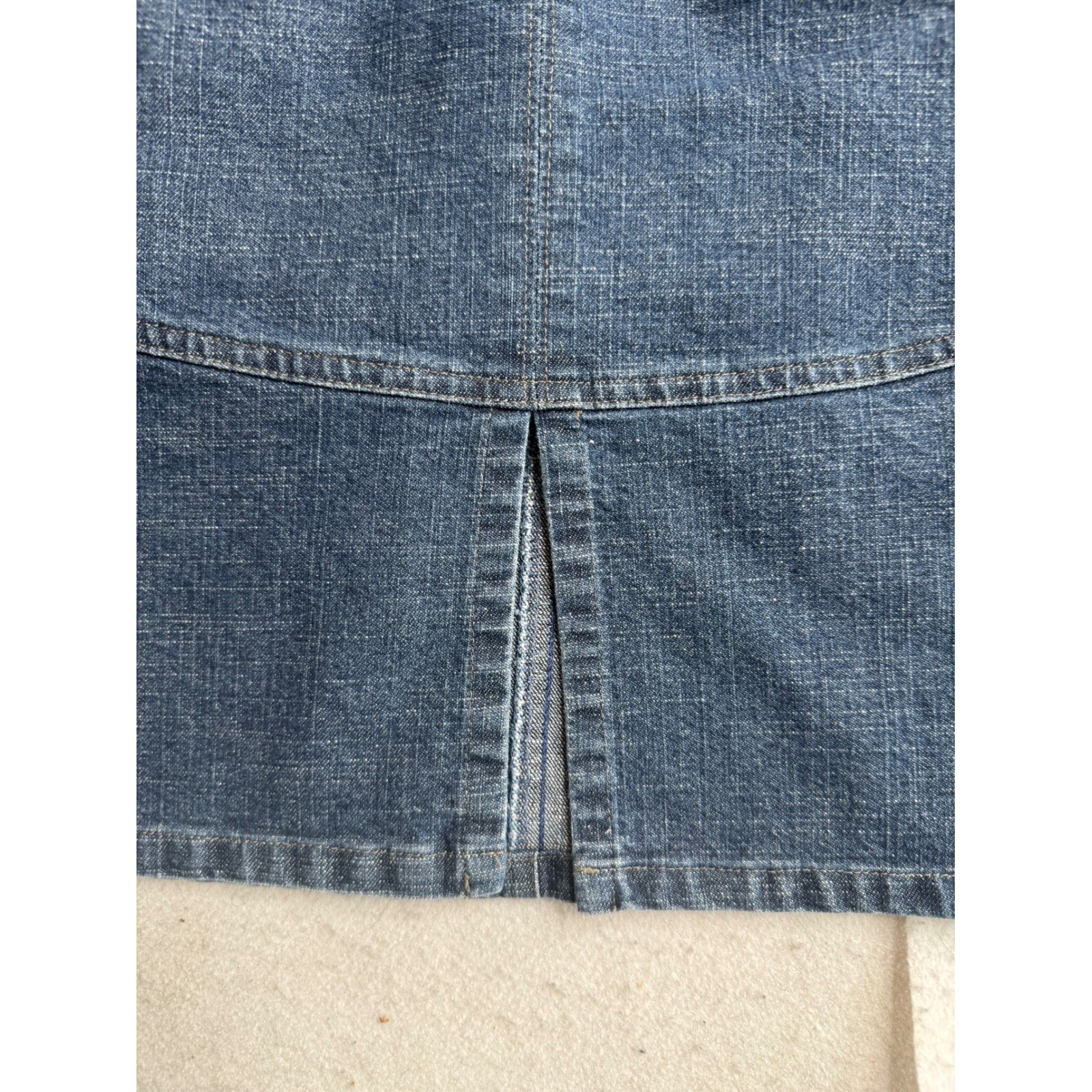 Gotcha Covered Vintage Denim Midi Skirt Indigo Blue High Waist Made in USA 8