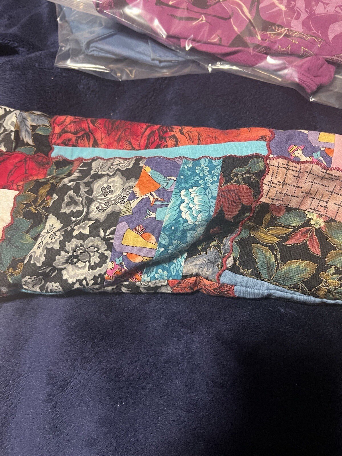 Handmade Patchwork Women’s Jacket Flowers Cats Plants Large Vintage