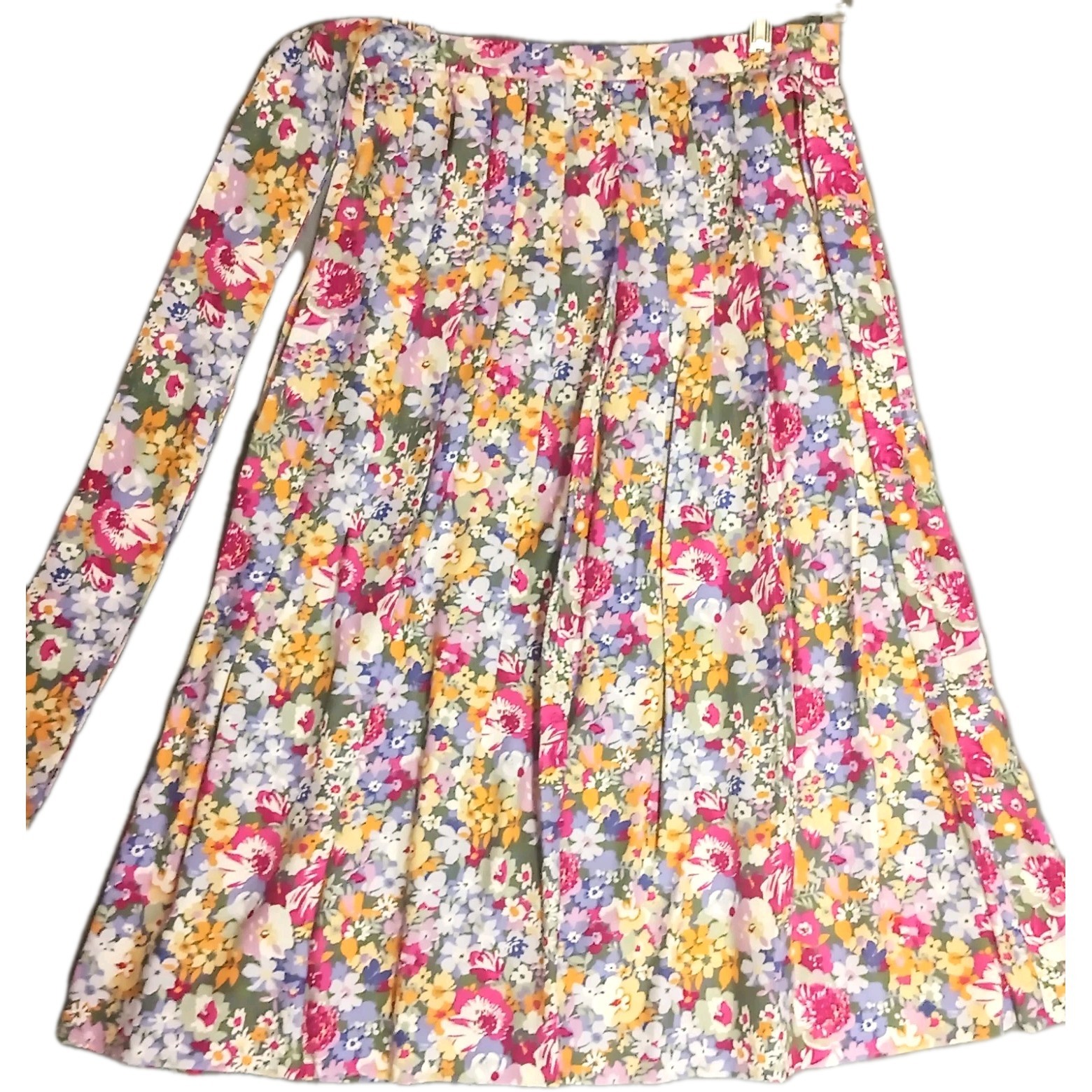 Vintage Wilroy Traveller Brownstone Floral Dress 3-Piece Outfit Sz 8 Free Ship