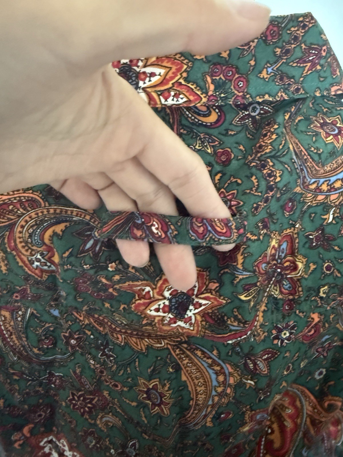 Vintage late 80s paisley blouse by “Cristina” Size M